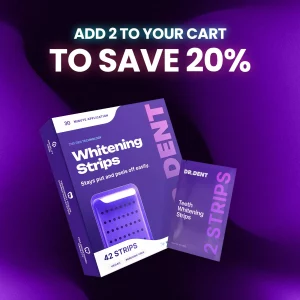 DRDENT Purple Teeth Whitening Strips — Whitening Treatment — Enamel-Safe Formula — Gentle & Non-Irritating — Peroxide-Free